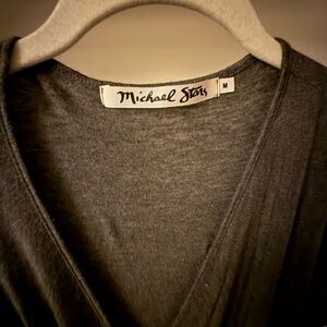 Michael Stars Charcoal V-Neck Tee